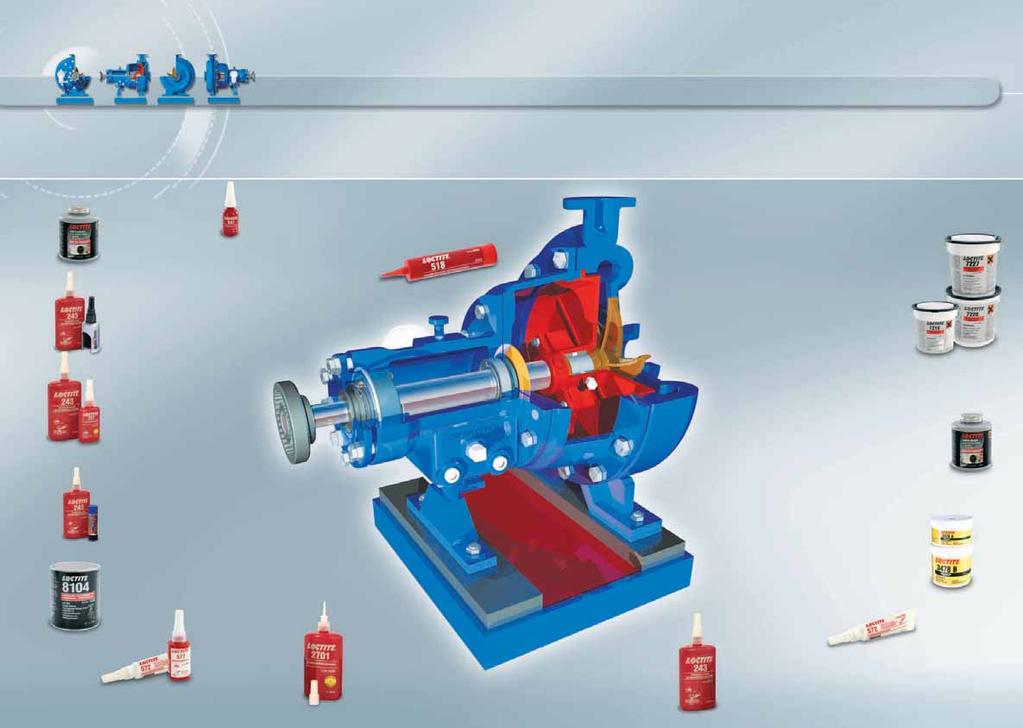 Industrial Pump Applications Prevent rust and seizure of power end bolts with Loctite 8023 Marine Grade Anti-Seize.