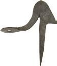 33637 - Pewter Patina Finish Penny End Overall Size: 120mm x 16mm Can be used as a replacement for a missing part from an existing thumblatch set.