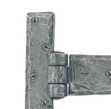 Door Furniture 18 T Hinge - Penny End 33656 - Pewter Patina Finish Overall Size: 457mm