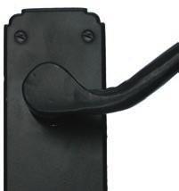 Door Furniture Monkeytail Lever Lock Set 33279 - Black Finish Backplate Size: 152mm x 51mm Handle Length: 127mm Centres: 57mm This