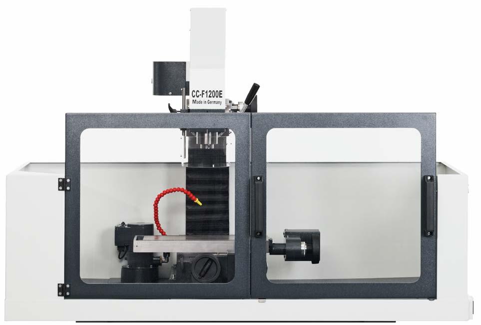 7. Safety devices and recommendations 7.1 CC-F1410 LF with safety machine cabin The CNC-milling machine can be operated manually but also in CNC operation.