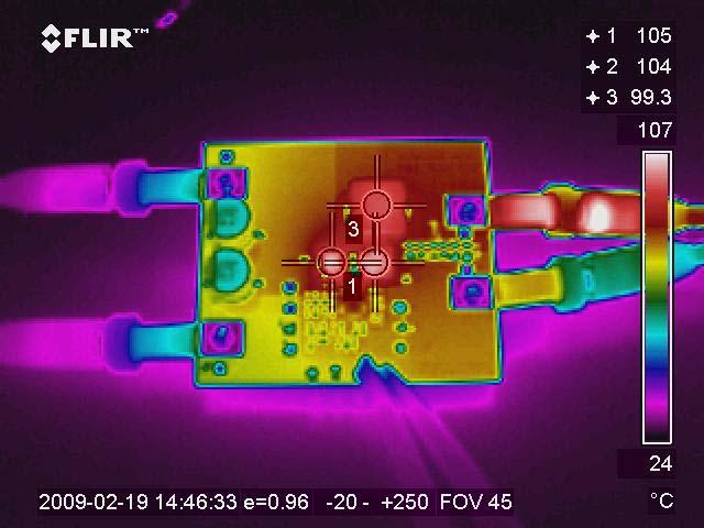 THERMAL IMAGES Vin=2V, Vo=.8V, Io=25A, Room Temperature, No Air Flow 2 Fig.