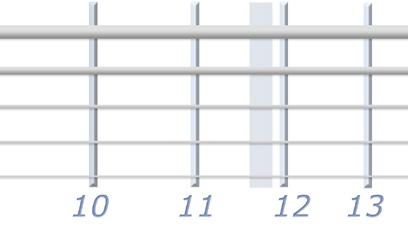 b SS HORS b notes from X-fret to fret 11 b b