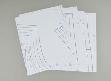 3 For the pages to overlap each other during assembly, trim off the blank margins at the edge of each sheet.
