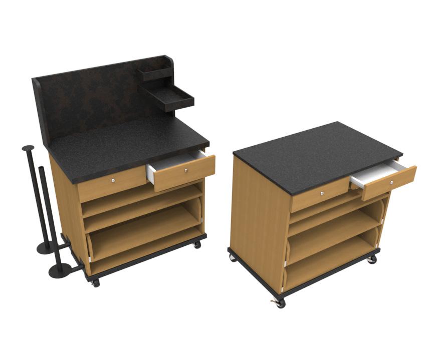 37 ½ 36 ⅜ WRAPPING STATION CARTS MODEL DESCRIPTION LENGTH DEPTH HEIGHT CRWS-001-01B CRWS-002-01B Floral Wrapping Cart Floral Wrapping Cart w/ Bag holder 37 23 36 37 23 53 FEATURES: Birch/maple