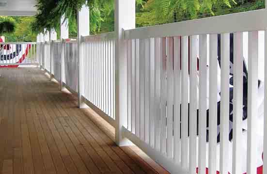 Sturdy Structural Post Insert Wide Selection of Post Caps Available Optional Square Vinyl Balusters Optional Turned