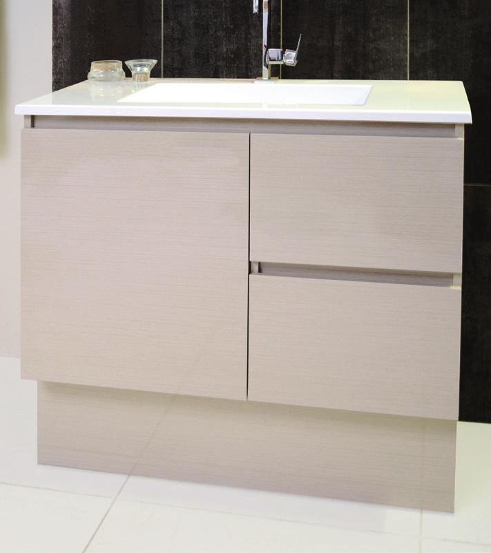 page 1 of 5 SPECIFICATIONS Recommended Use Vanity Top Material Vanity Unit Material Vanity Colour Variations (see page 2) Interior Finish Tap Hole Availability Waste Fixing Drawers/Inclusions
