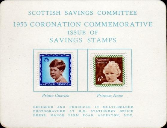 HMSO Press Presentation Card 1953 Coronation commemorative savings stamps Despite the stamps on this card being issued savings stamps and not dummies, it is an interesting item as The group of ten