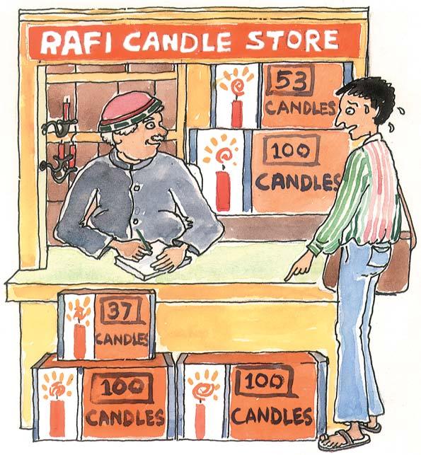 2. A shopkeeper Rafi had 153 candles. Paras gave him 237 more candles. How many candles does Rafi have now?