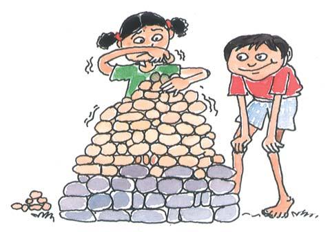 B. Shanu found 138 pebbles. Karim found 44 pebbles. How many pebbles did they find in all? C.