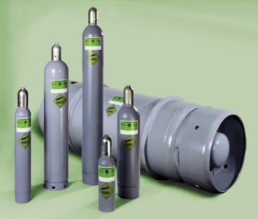 Packaging for new SF 6 according to IEC 376 Fig. 40 SF 6 cylinders and special high capacity container 5 l, 10 l, 20 l, 40 l and 600 l Fig.