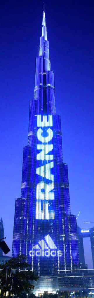 BURJ KHALIFA DUBAI SACO was selected to develop the world s tallest building s lighting solution.