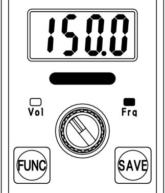 After initialization of the system, the output voltage set value is indicated on the set value display. 6. Let s use Let s move the vibrator.