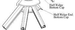 6) Fix the Hip(s) complete with Spider Bracket Mouldings to the Half Spider Bracket. Fix the Hip(s) onto the Ring Beam using Single Studs.