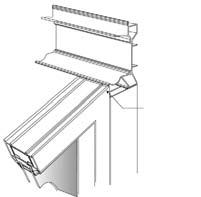 window frame. The wallplate is notched to fit around the gable window frame.