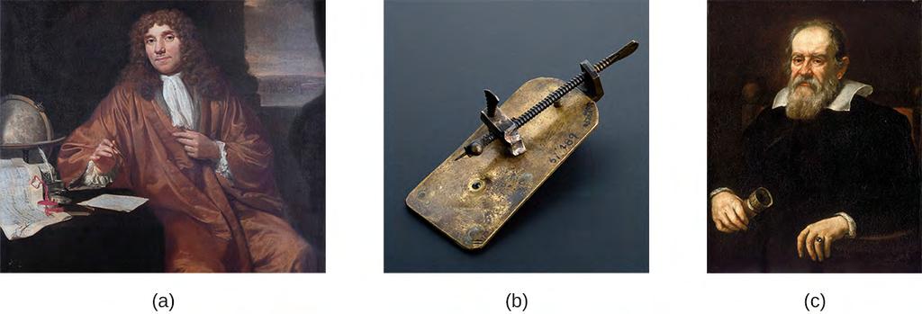 Figure 2.9 (a) Antonie van Leeuwenhoek (1632 1723) is credited as being the first person to observe microbes, including bacteria, which he called animalcules and wee little beasties.