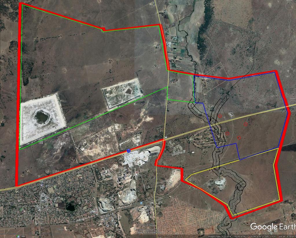 Area 2 Area 1 Engen Megastop Underground plans + historical borehole results already existing Stilfontein Golf Course Initial boreholes 100m buffer from Koekemoerspruit