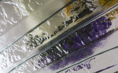Laguna Heavy Kiln Textured Glass Inspired by the ripples of sand on a beach,