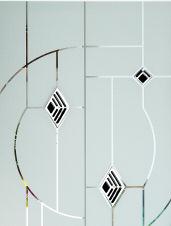 Murano Bonded Fused Black Glass Tiles Clear Lines