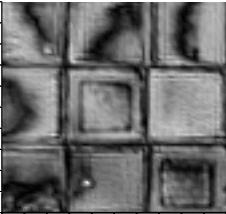Images of this panel were produced using reflectometers with small horn antenna radiators at Ka-band and V-band. Figure 9 shows three such images at 33.