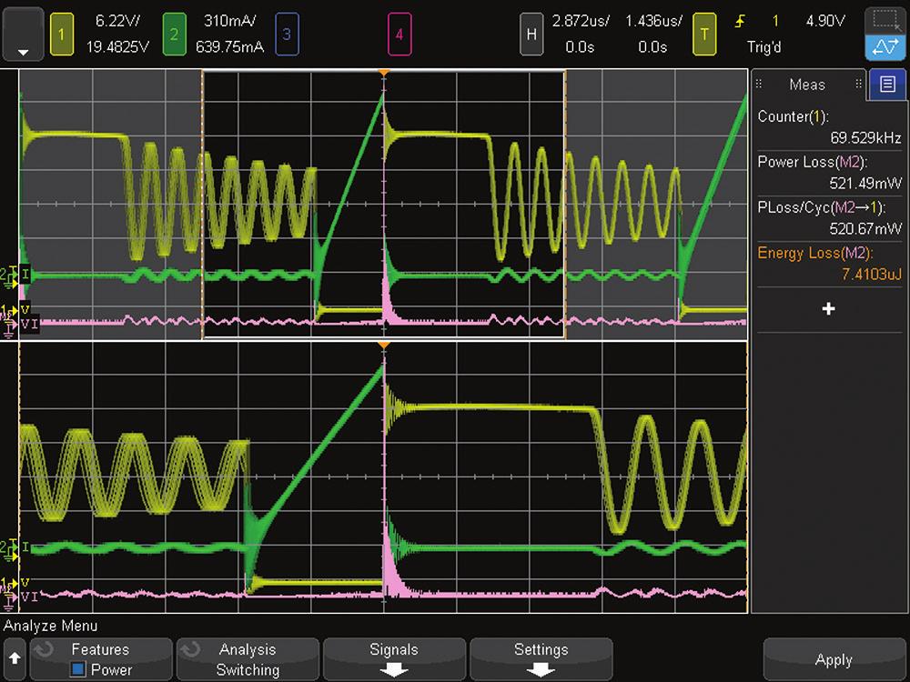 03 Keysight DSOX3PWR/DSOX4PWR/DSOX6PWR Power Measurement Options Data Sheet Power Device Analysis The switching loss in a power supply determines its efficiency.