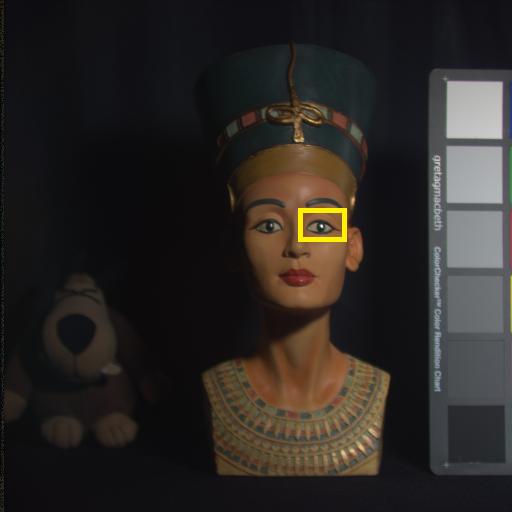 MSFA2 + Pro. Algo. Pro. MSFA + Pro. Algo. + MSFA2 + Pro. MSFA + + Pro. Algo. MSFA2 + Pro. Algo. Pro. MSFA + Pro. Algo. Ground truth (Cy band) CAVE dataset: Egyptian statue (srgb) Ground truth (R band) Our dataset: Can (srgb) Fig.