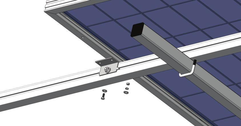 CAUTION: This is a two person activity. PV Modules are heavy and unstable before they are fully secured to the Module Rails.
