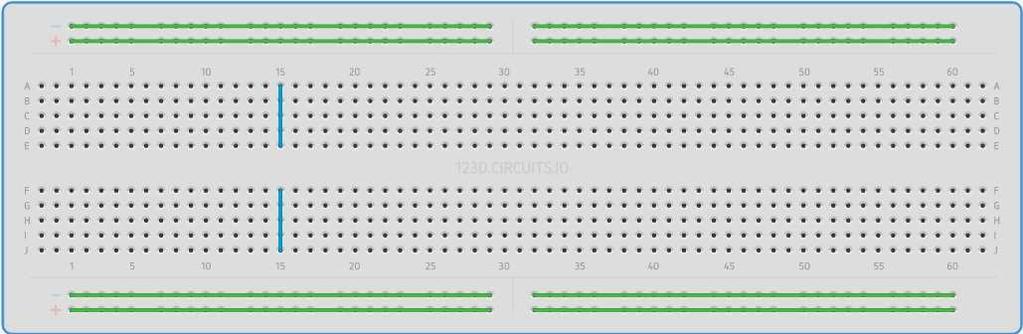 1 Bluetooth Based IOT through Arduino G V V Sharma Fig. 1: Breadboard 1 Measuring the resistance Problem 1. Connect the 5V pin of the Arduino to an extreme pin of the Breadboard shown in Fig. 1. Let this pin be V cc.