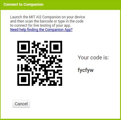 From the target device, you can enter the six digit code, or scan the QR code to establish connectivity to the App