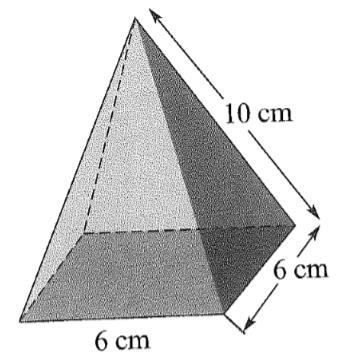 Q3. For the square-based pyramid shown,