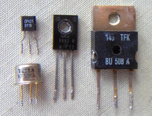 The arrow-head in the above figures indicated the emitter of a transistor. As the collector of a transistor has to dissipate much greater power, it is made large.