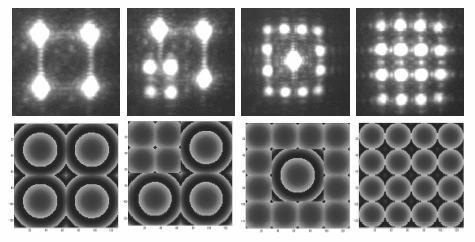 (a) (b) (c) (d) Fig. 5 Output beam profiles and related lenslet Fresnel lens hologram images 5.