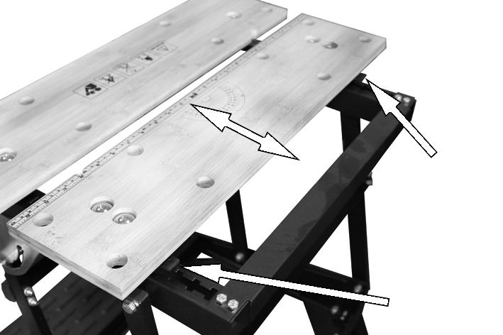 NOTE: The workbench is capable of exerting considerable force. Be extremely careful therefore when clamping your work.