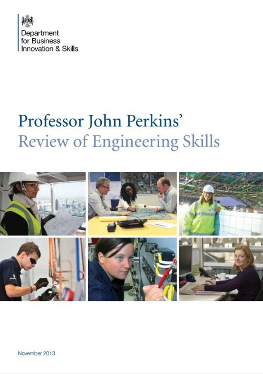 Meeting the Challenge to Simplify Government and Industry need to work together to address the image of manufacturing and engineering Perkins Review We in industry have a responsibility to explain
