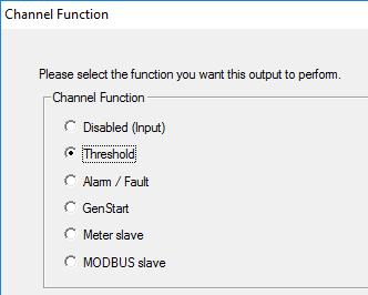 Note: Simple setup should be used unless there is a specific need to modify an Advanced parameter Channel Functions: There are several choices of functions.