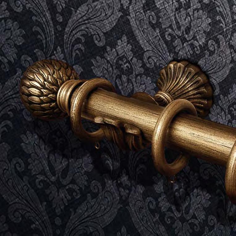 PRODUCT DETAIL POLE KIT Six opulent finishes across two impressive diameters, 35mm or for a fabulous statement piece, try our 50mm pole in a range of lengths from 150cm to 360cm.