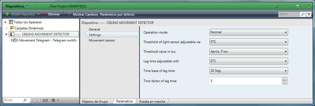 IR Remote Control Enable Enables or not the adjustment of certain parameters (Lux and Time) from an IR remote control. This parameter does not enable any communication object.