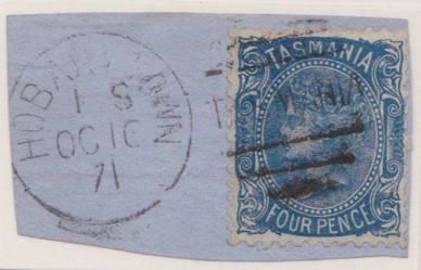 issued 1 November 1870, on ship letter cancelled with Melbourne Killer 1 and on the back at arrival marked Melbourne and Carlton, Victoria