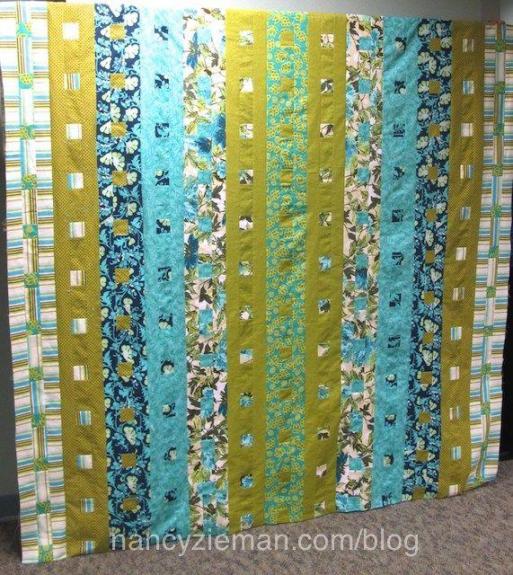It s a kinda wild-looking quilt top with a 70 s retro feel! Border Time Day 12 Remember, the store for this fabric was my fabric stash. The only fabric that was leftover was the large flower print.