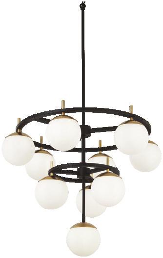 Alluria family P1358-618 Chandelier Weathered Black with Autumn Gold Accents 30 Dia. 26 H 10-75W G9 Xenon (Incl.