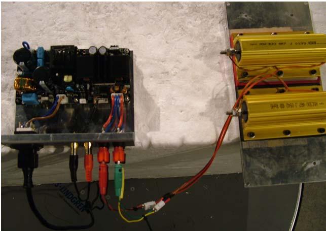 During the ICEpower125ASX2 approvals phase the following internal wiring setup was used: Note the proper routing of the cables. The speaker terminals were loaded with 4 ohms.