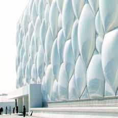 The properties found in glass are also in the evident in the National Aquatics Centre in Beijing fondly nicknamed the Watercube.