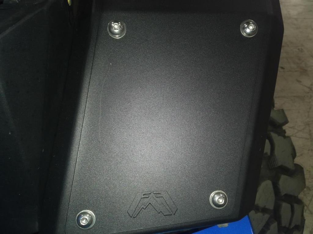 9. Install top cover plates using includes 3/8
