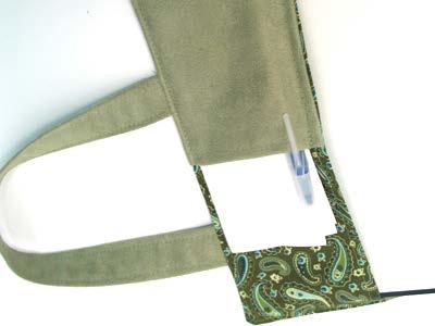 Topstitch a 1/8 inch seam along the entire outer edge of the cover -