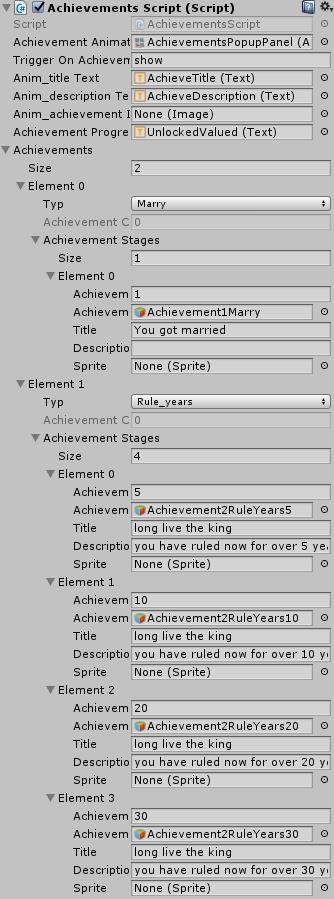 Achievements (in Scripts) This is a simple Achievement Manager to popup Achievements on special Events.