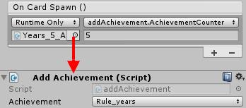 To display the unlocked Achievements in the Achievements Screen you have to create a GameObject (with title, description, image etc.) and link it in Achievement Gameobject.