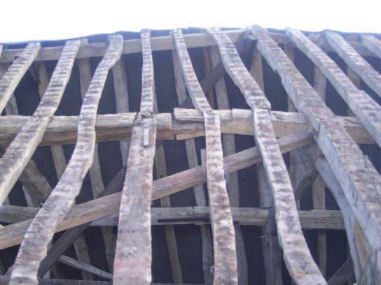 51: Rafters on west slope of barn