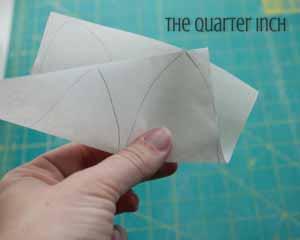 6. Cut the center out of the fusible web, leaving roughly ¼ to ½ around from the drawn