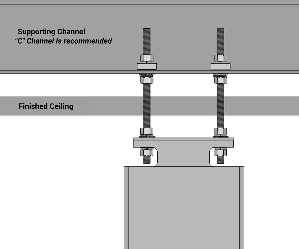 Appendix G-1 - Floor to Ceiling Pilaster Ceiling Connection Follow Appendix E-1 to E-4 for ceiling connection instructions.
