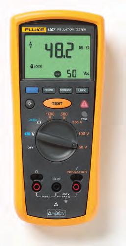 Fluke 1507/1503 Insulation Resistance Testers These lightweight, affordable insulation testers are perfect for troubleshooting, commissioning and preventive maintenance applications.